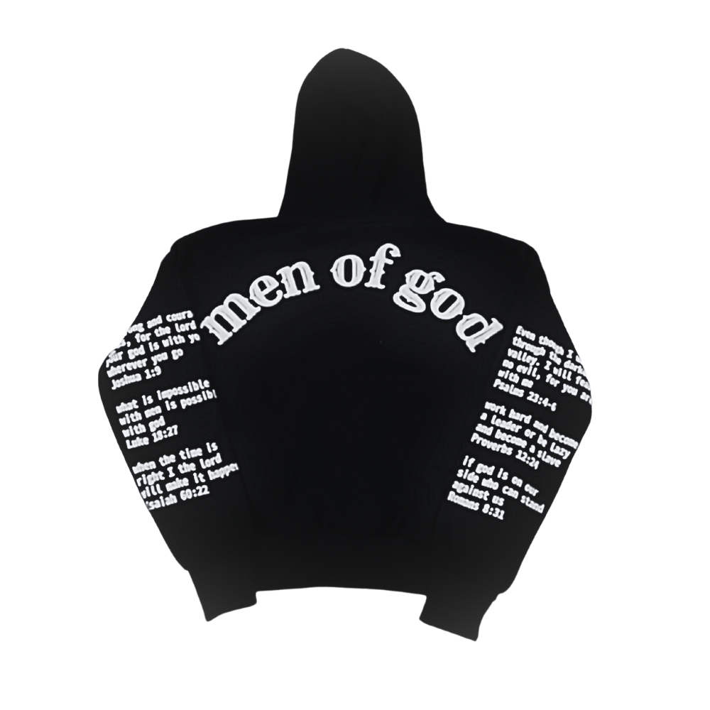 Christelijke Oversized Men of God Hoodie Heren Met Bijbelverzen